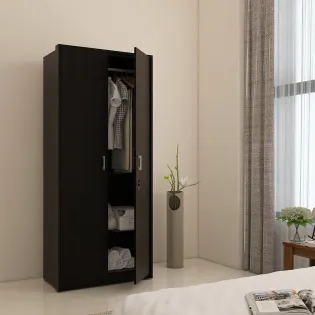 【WEST.】WESCORE VOL.2 Value V2 2 Door Wardrobe - Natural Wenge Woodpore